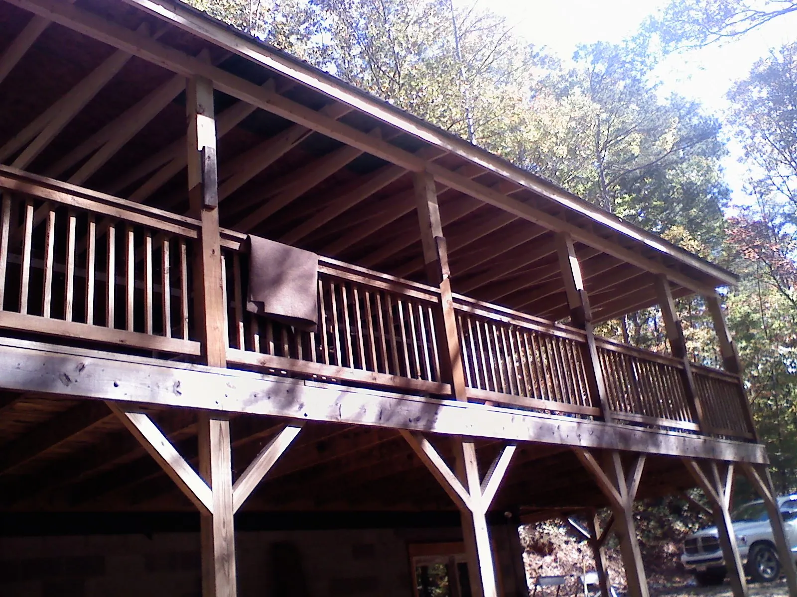 Timber framing under a new elevated porch and deck — Roof Leak Repair in Hanahan by Roofing Brothers